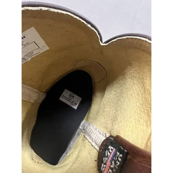 USA MADE DH4305 DOUBLE H ICE BRIAR BISON SQUARE TOE COWBOY BOOTS SZ 12 2E MENS - Picture 11 of 11